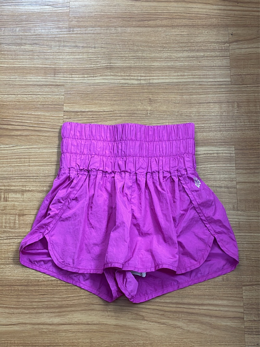 Free People Vibrant Fuchsia High-Waist Athletic Shorts